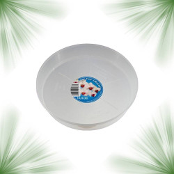 Soucoupe en plastique transparent 16.5 cm