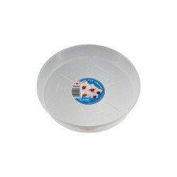 Soucoupe en plastique transparent 16.5 cm  - 2