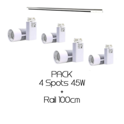 Pack Plantes ou mur végétal 4m² - 4x 45W sur rail 100cm