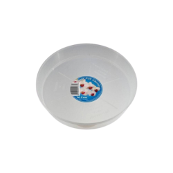 Soucoupe en plastique transparent 16.5 cm