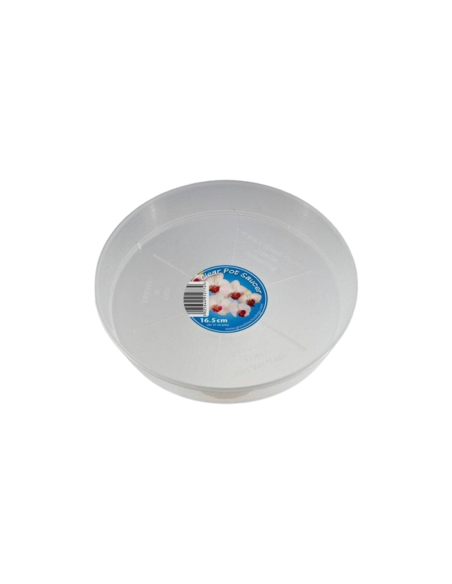 Soucoupe en plastique transparent 16.5 cm | FloraLED