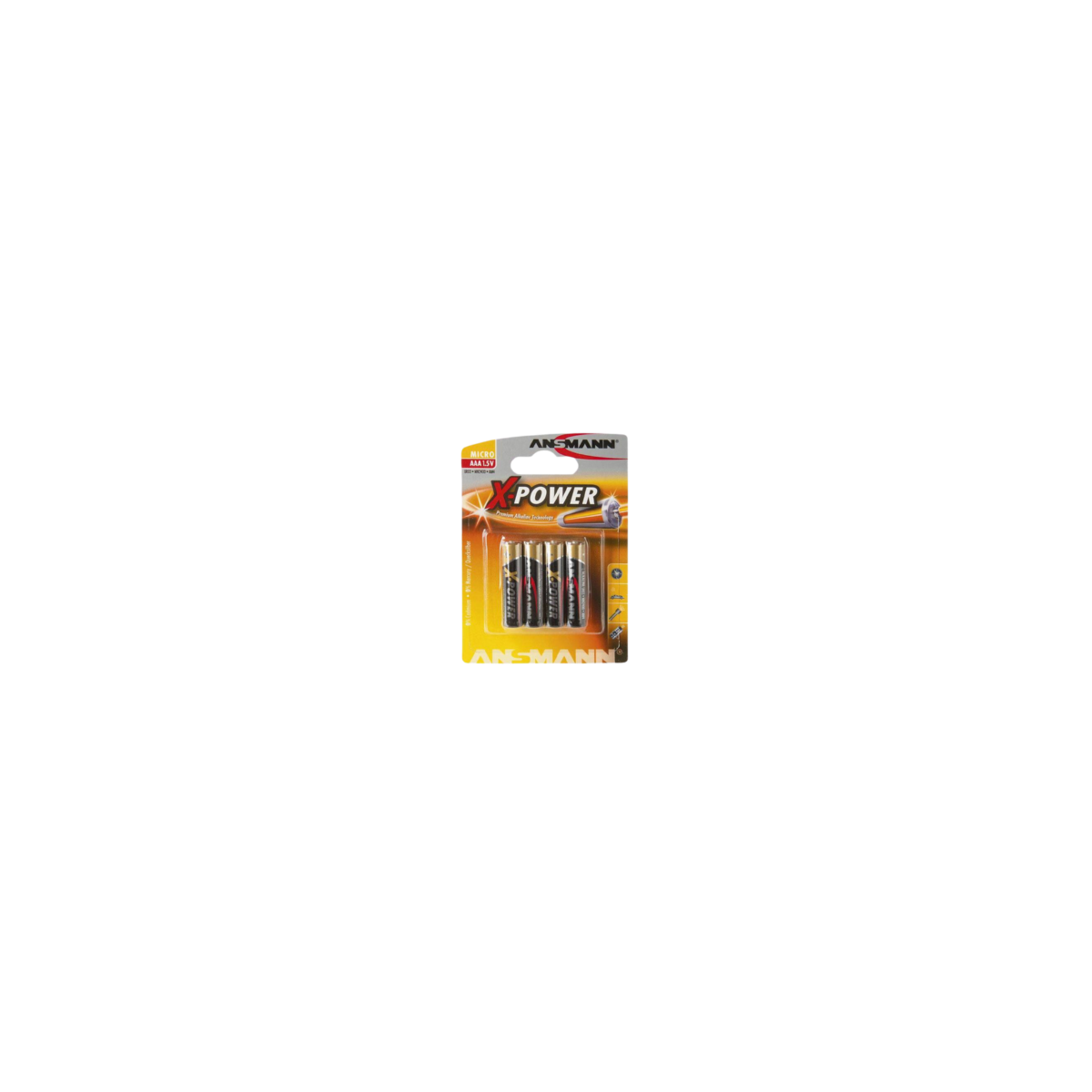 Lot de 4 Piles X-POWER AAA (LR03) - Ansmann