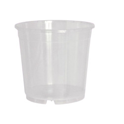 Pot en plastique transparent pour orchidées 17cm de diamètre