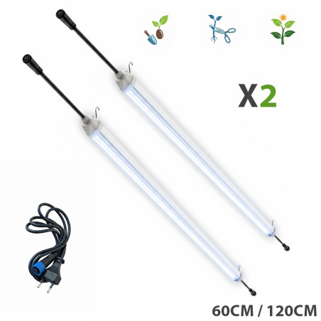 Tube LED Grow 60/120cm - Éclairage Semis-Boutures - Version 2 Optimisée - SOLUX