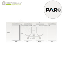HomeBOX 100x100x200 - Chambre de culture résistante pour lampe horticole LED